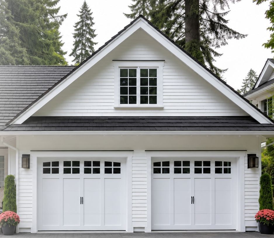 white house with white garage doors in twin cities mn